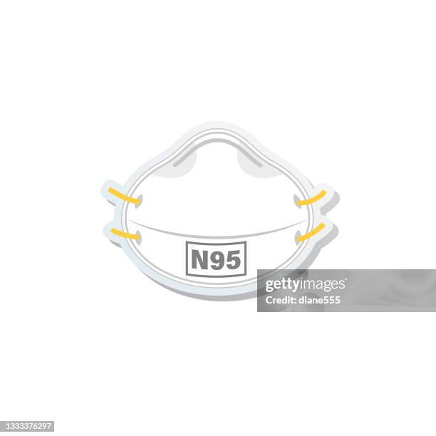 ilustraciones, imágenes clip art, dibujos animados e iconos de stock de máscara de icono de coronavirus - mascarilla-n95