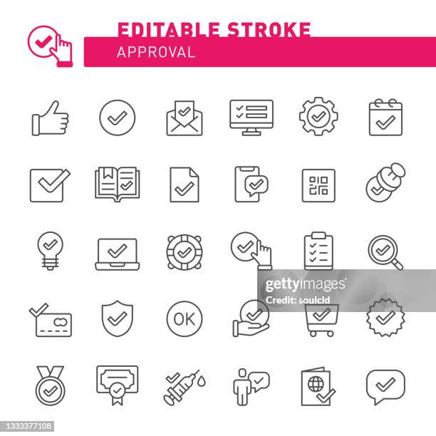 symbole für die genehmigung - einverständniserklärung stock-grafiken, -clipart, -cartoons und -symbole
