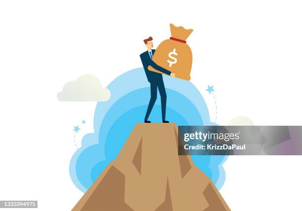 wealth - asian ceo stock illustrations