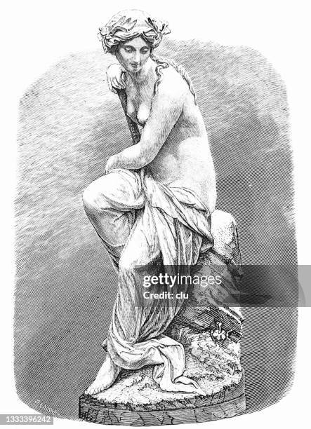 loreley statue - loreley sankt goarshausen stock illustrations