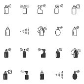 Spray icon set