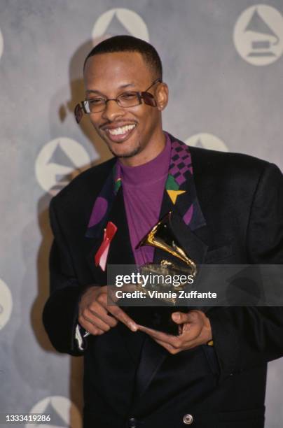 Jazzy Jeff in the 34th Annual Grammy Awards press room, at Radio City Music Hall in New York City, New York, 25th February 1992. DJ Jazzy Jeff & The...