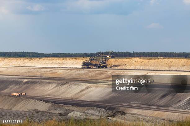 open-cast mining (jänschwalde, germany) - 褐炭 ストックフォトと画像