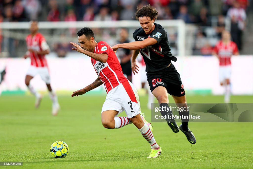 FC Midtjylland v PSV Eindhoven - UEFA Champions League: Third Qualifying Round Leg Two