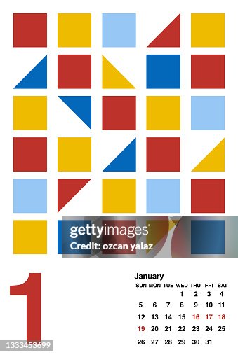 Visual Patterned Calendar Geometric Calendar Pattern High-Res Vector Graphic - Getty Images