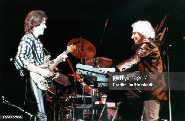 Rock band Yes Trevor Rabin, Rick Wakeman performs at the Target Center in Minneapolis, Minnesota on May 7, 1991.
