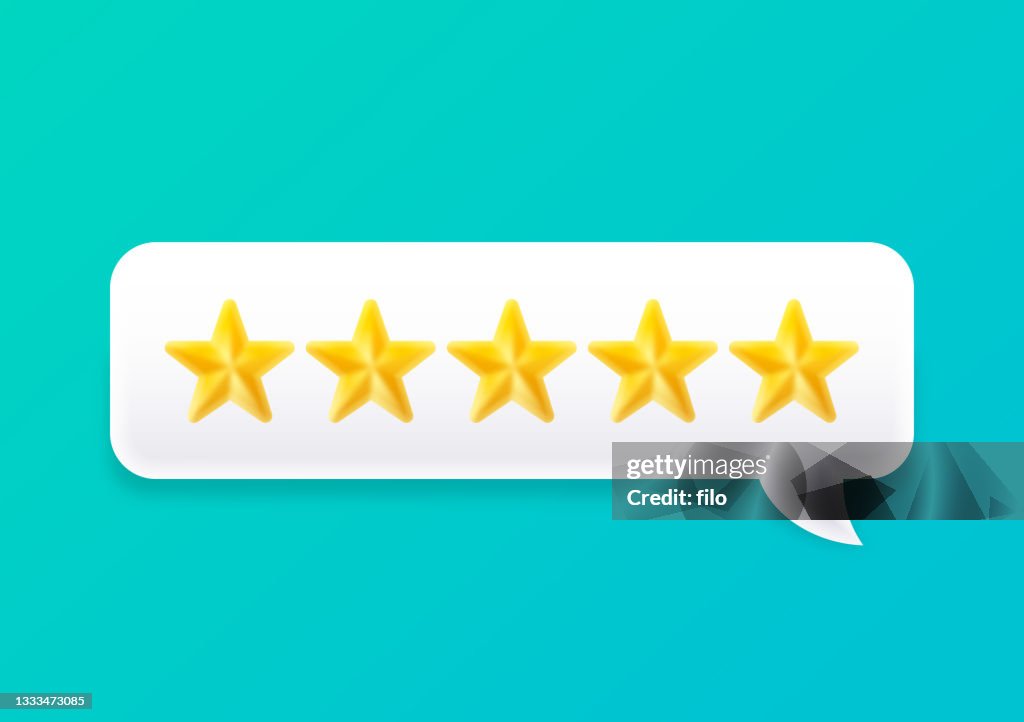 Fünf Sterne Review Sprechblase
