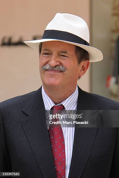 Duarte Pio, Duke of Braganza is sighted leaving the 'Hermitage' hotel before the ceremony of the Royal Wedding of Prince Albert II of Monaco to...
