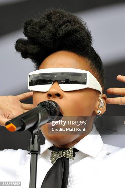 Janelle Monae performs on day two of Wireless Festival at Hyde Park on July 2, 2011 in London, England.