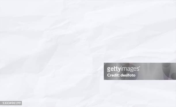 leerer weißer weißer grunge zerknittertes zerkleinertes recyclingpapier horizontale vektorhintergründe mit falten und falten überall - crumpled paper stock-grafiken, -clipart, -cartoons und -symbole