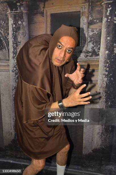 German Ortega as 'Igor' poses for photo during a press conference to present 'Nuevo Tenorio Cómico', at 'Centro Cultural 1' on August 10, 2021 in...