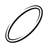 Letter o zero ring planet saturn swoosh oval icon vector logo template illustration