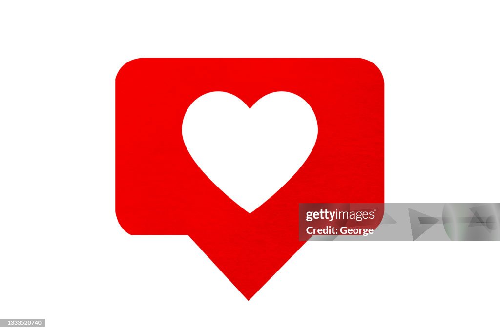 Notifications icon, heart shape