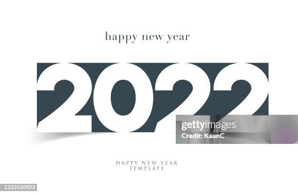 stockillustraties, clipart, cartoons en iconen met 2022 new year lettering. holiday greeting card. abstract numbers vector illustration. holiday design for greeting card, invitation, calendar, etc. stock illustration - nieuwjaarsdag