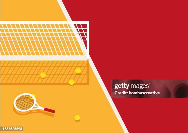 ilustraciones, imágenes clip art, dibujos animados e iconos de stock de antecedentes de la cancha de tenis - tennis net