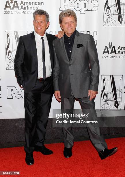 David Foster and Peter Cetera attend the 41st Annual Songwriters Hall of Fame Ceremony at The New York Marriott Marquis on June 17, 2010 in New York...