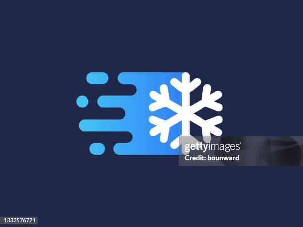 bildbanksillustrationer, clip art samt tecknat material och ikoner med fast move snowflake icon - is
