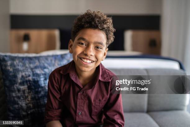 portrait of a cute boy at home - ten stock pictures, royalty-free photos & images