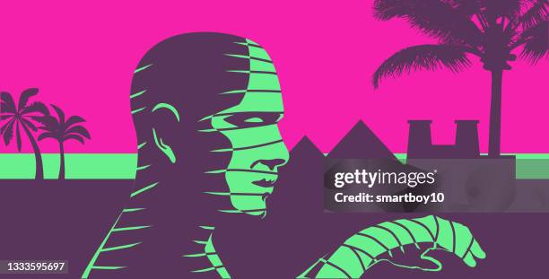 stockillustraties, clipart, cartoons en iconen met the mummy - mummy