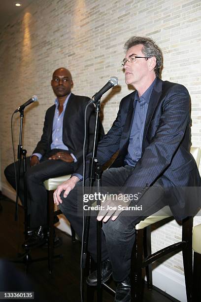 Co-director of TIFF Cameron Bailey and Piers Handling, director and CEO of TIFF attend the 52/7 Lunch at Sassafraz during the 2009 Toronto...