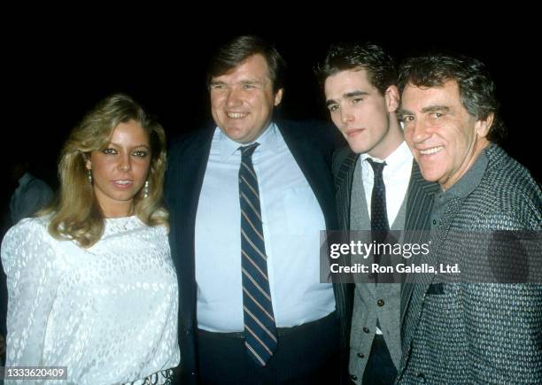 From left, Madeline Cuomo, David Mixner, Matt Dillon, and Joe Papp attend Pro Peace Fundraiser at the Palladium, New York, New York, January 18, 1986.