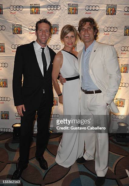 Michael Patrick of Audi of America, Anja Kaehny of Audi, and Anthony Shriver, Founder Best Buddies International, arrive at The Fifteenth Annual Best...