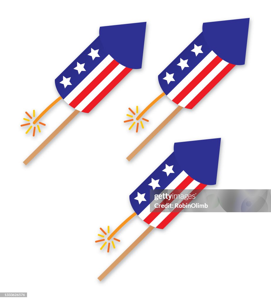 American Flag Fireworks