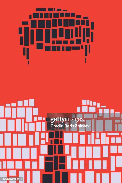 abstract businessman. - burnout psychischer zustand stock-fotos und bilder