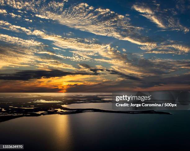 scenic view of sea against sky during sunset,cayo santa maria,cuba - cayo santa maria stock-fotos und bilder