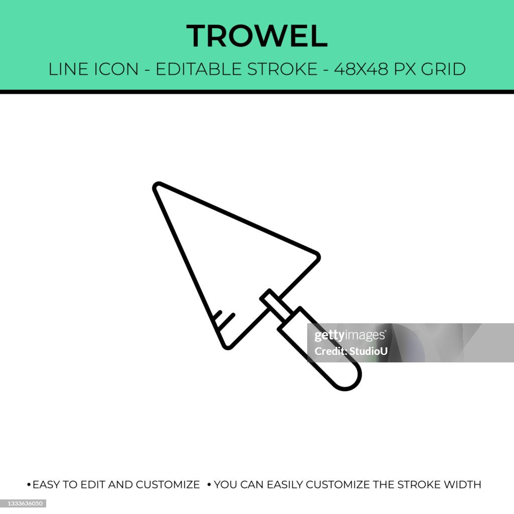 Trowel Line Icon Design