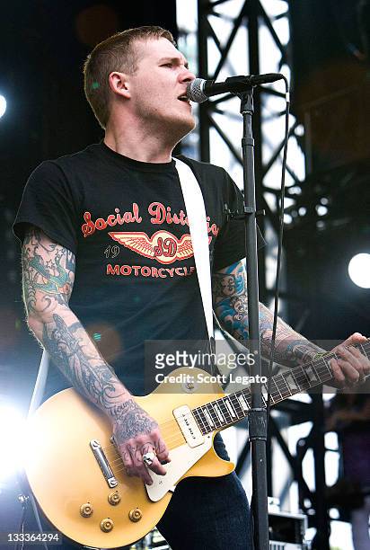 Brian Fallon of The Gaslight Anthem performs during the 2009 Lollapalooza Music Festival at Grant Park on August 7, 2009 in Chicago.