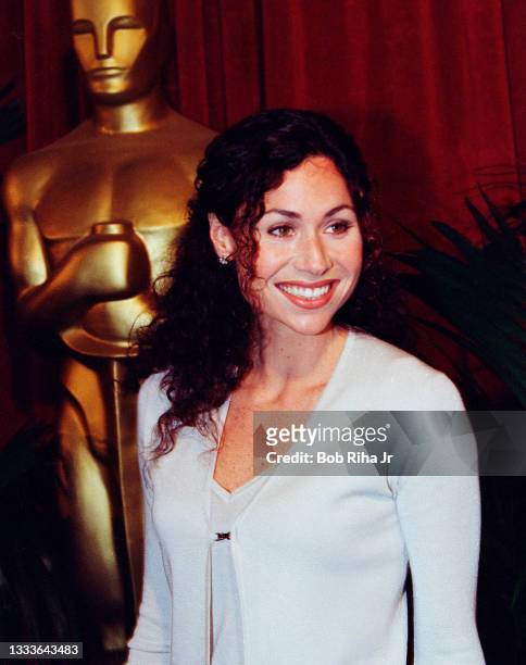 Minnie Driver arrives at the Oscar Luncheon for Oscar nominees, March 9, 1998 in Beverly Hills, California.