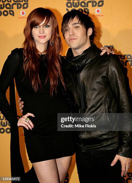 Ashlee Simpson and Pete Wentz pose at the Vodafone MTV Australia Awards 2009 at the Sydney Convention and Exhibition Centre, Darling Harbour on March...