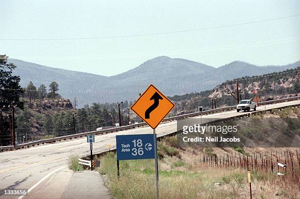 Road that runs above Technical Area 18 of the Los Alamos National Laboratory, which houses several tons of highly enriched uranium and plutonium, is...