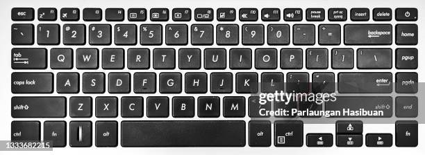 keyboard black shine - keyboard white stockfoto's en -beelden