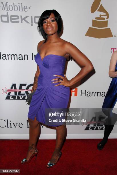 Singer Fantasia Barrino attends the 2009 GRAMMY Salute To Industry Icons honoring Clive Davis at the Beverly Hilton Hotel on February 7, 2009 in...