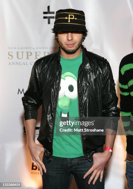 Rapper Pittsburgh Slim arrives at the Super Skins Kickoff Party hosted by Nick Lachey and Jimmie Johnson at the Hula Bay Club on January 30, 2009 in...