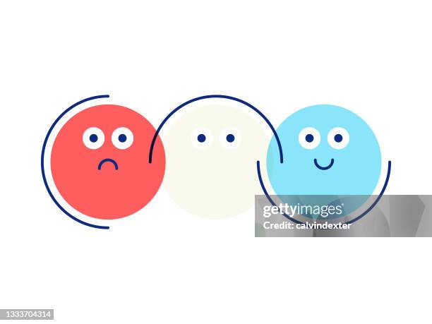 emoticons basic emotions customer engagement - customer satisfaction faces stock illustrations