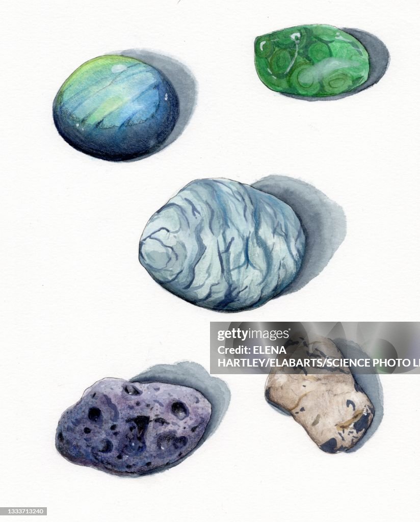 Types of rock, illustration