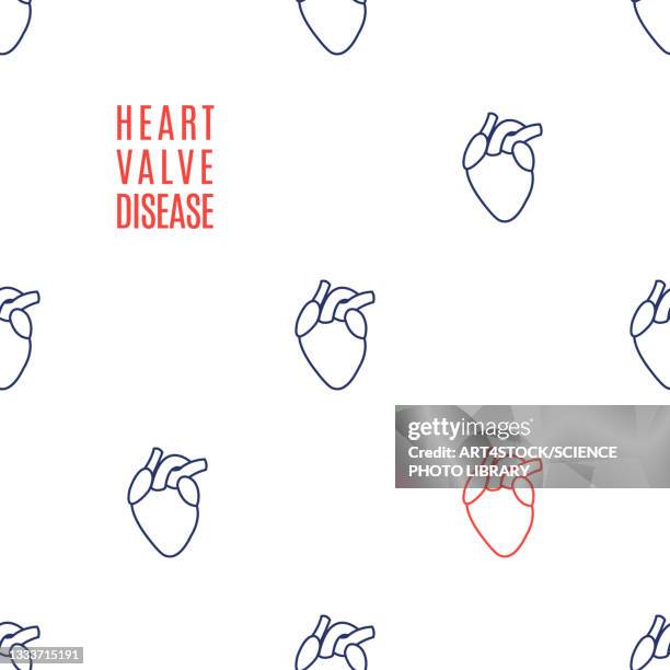 heart valve disease, conceptual illustration - coronary artery disease icon stock illustrations