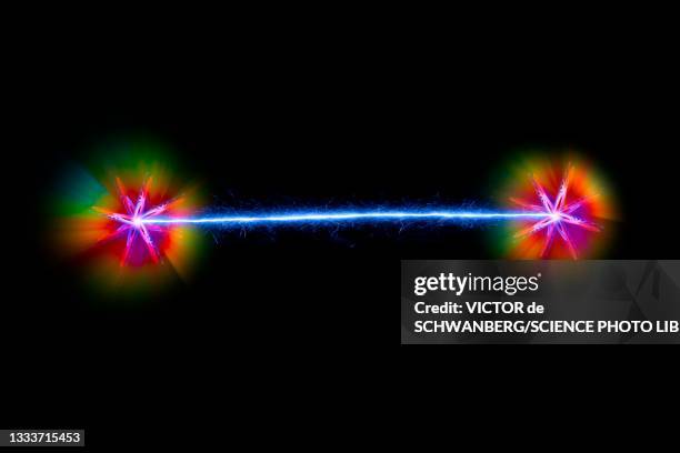 ilustrações de stock, clip art, desenhos animados e ícones de quantum entanglement, conceptual artwork - emaranhado