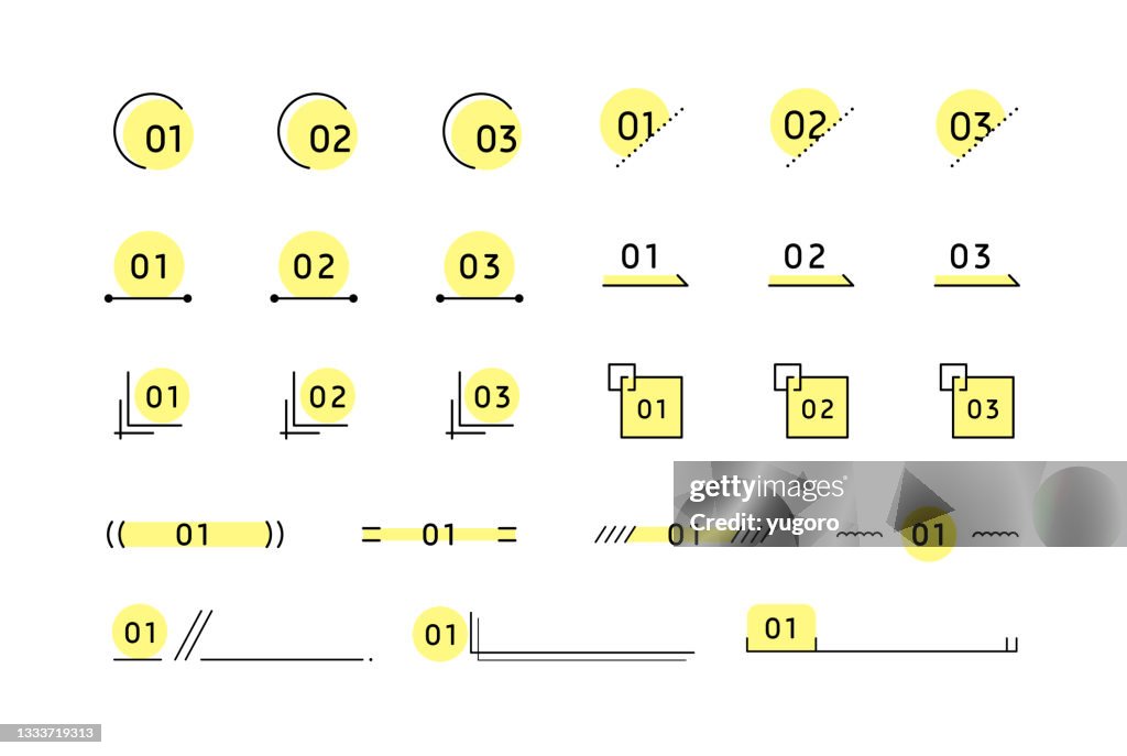 A Set Of Simple Flat Frames For Numbers High-Res Vector Graphic - Getty ...