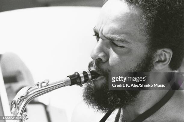 American saxophonist Grover Washington Jr plays alto saxophone at CTI Concert, Hollywood Bowl, Los Angeles, California, United States, 1973.