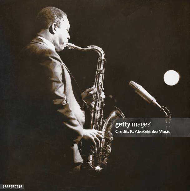 John Coltrane plays Saxophone Side, at Sankei Hall, Tokyo, Japan, 9 July 1966.