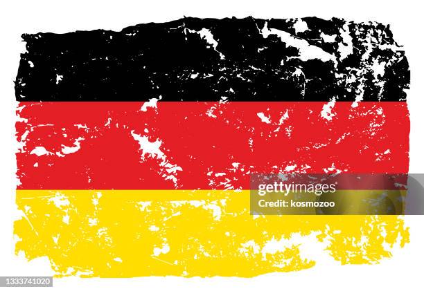 grunge styled flag of germany - german flag stock illustrations