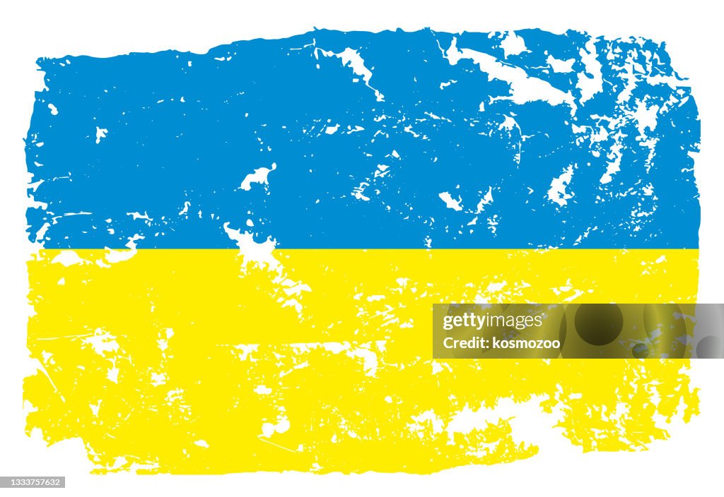 Bandiera dell'Ucraina in stile Grunge