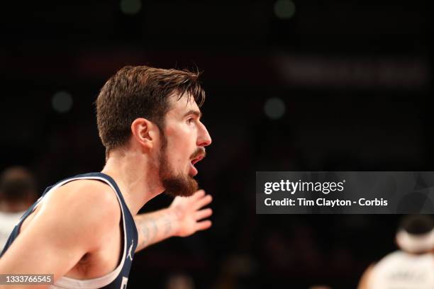 August 7 : Nando de Colo of France during the France V USA basketball final for men at the Saitama Super Arena during the Tokyo 2020 Summer Olympic...