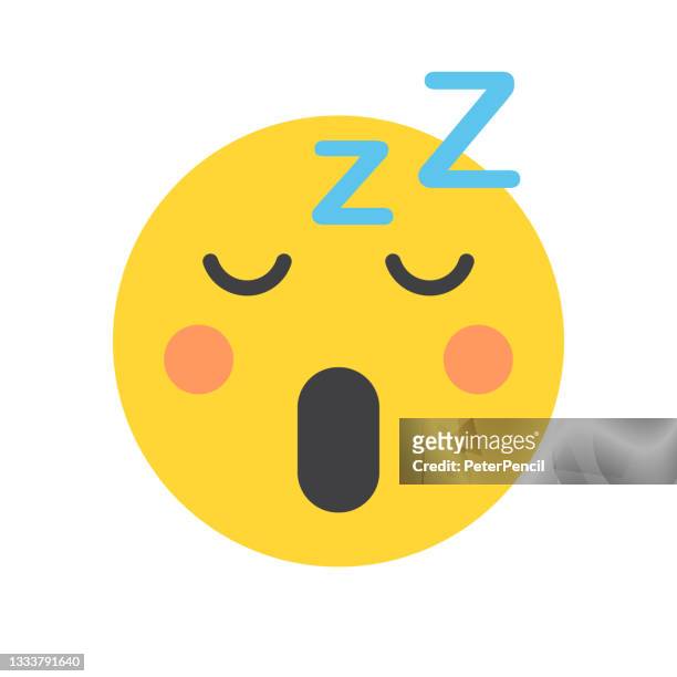 ilustrações de stock, clip art, desenhos animados e ícones de sleeping smiley - emoji icon. emoticon. smile. emotion. funny cartoon. social media. vector iluustration - smile