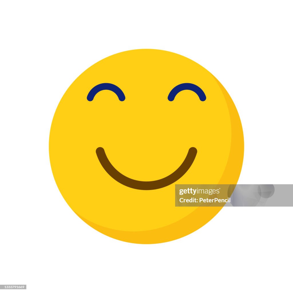 Happy Smiley Emoji Icon Emoticon Smile Emotion Funny Cartoon Social Media  Vector Iluustration High-Res Vector Graphic - Getty Images