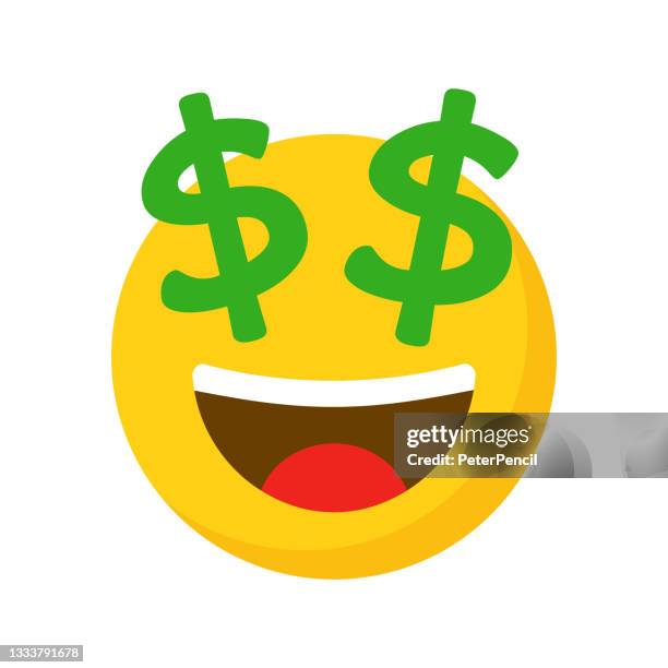 ilustrações de stock, clip art, desenhos animados e ícones de smiley money - emoji icon. emoticon. smile. emotion. funny cartoon. social media. vector iluustration - smile